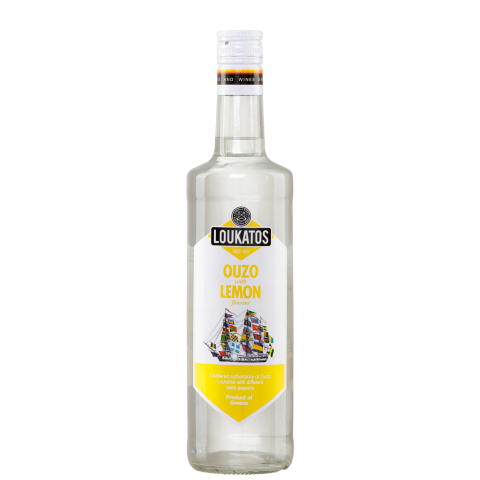 Ouzo mit Zitrone (Ouzo Lemon) 43% 0,5l Loukatos