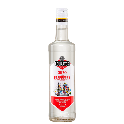 Ouzo mit Himbeere (Ouzo Raspberry) 38% 0,5l Loukatos