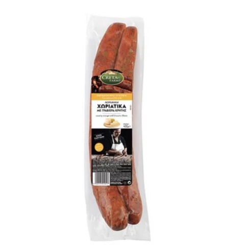 Kretische Bauernwurst mit Graviera Käse 400g Creta Farms